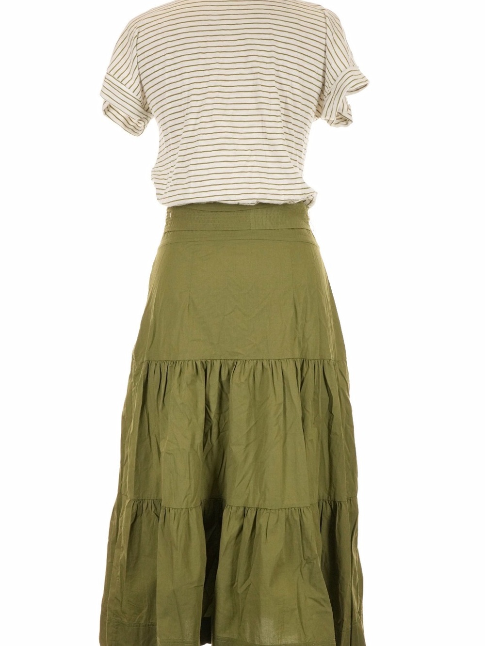 Veronica Beard Trail Mixed Media Belted Tiered Midi Dress L - Picture 3 of 4
